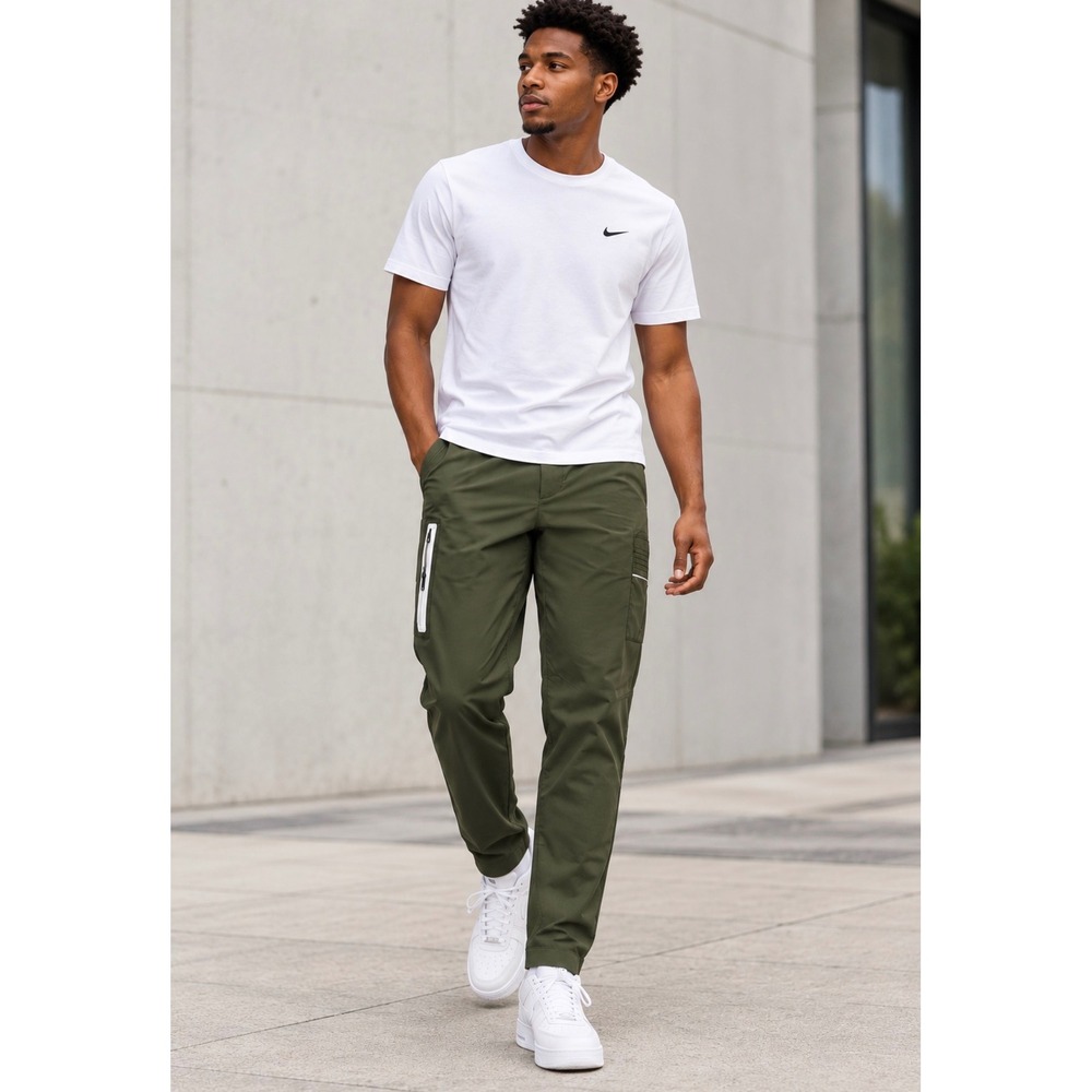 Nike Men 40 waist sportswear utility pant Olive green cargo ATHLETIC PERFORMANCE
